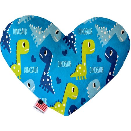 MIRAGE PET PRODUCTS Blue Dinosaurs 8 in. Heart Dog Toy 1235-TYHT8